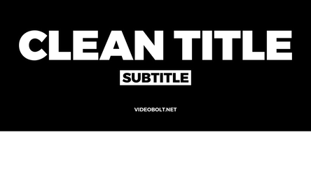 Clean Title Overlays - 2 Invert theme video