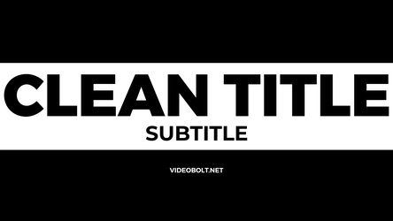 Clean Title Overlays - 4 Invert theme video
