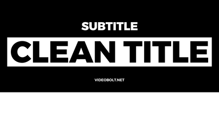 Clean Title Overlays - 5 Invert theme video