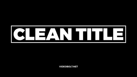 Clean Title Overlays - 6 Invert theme video