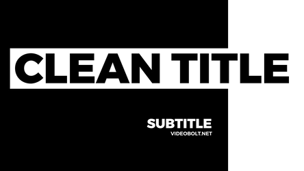 Clean Title Overlays - 7 Invert theme video