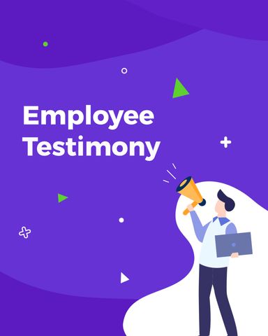 Colorful Employee Testimony - Original - Poster image