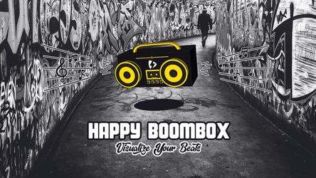 Happy Boombox Yellow B&W theme video