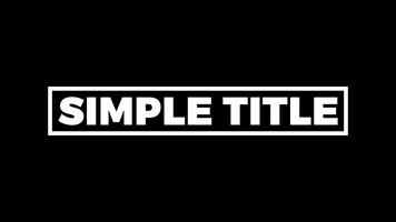 Simple Title Overlays - 1 Original theme video