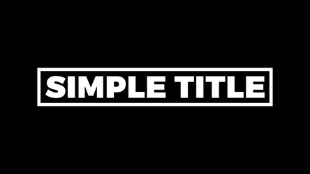 Simple Title Overlays - 1 Original theme video