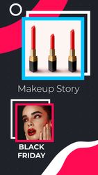Makeup Instagram Story Black Friday theme video