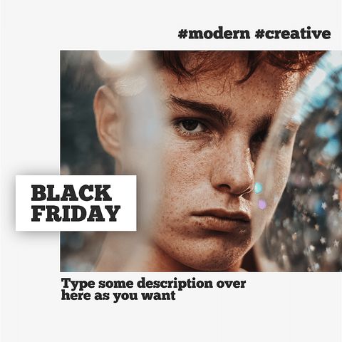 Modern Instagram Story 12 Square - Black Friday - Poster image