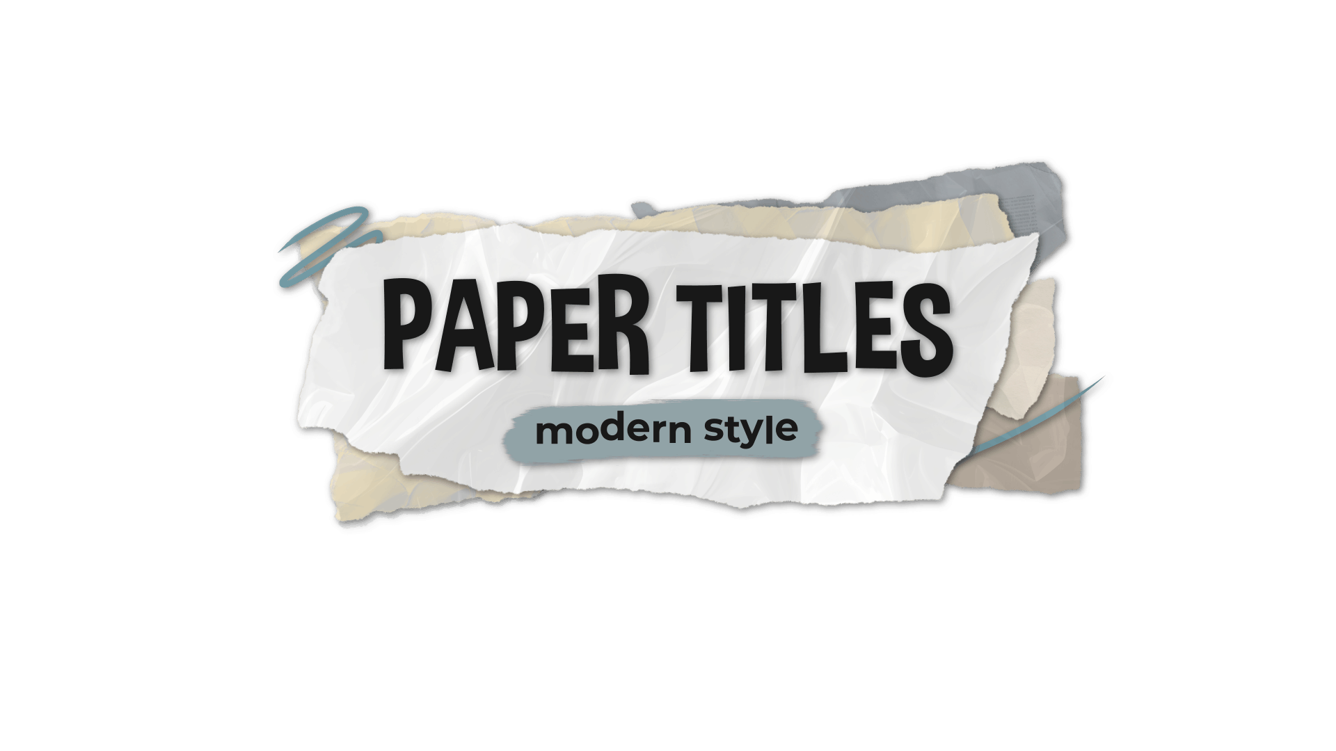 Ripped Paper Title 1 - Minimal Collage Title