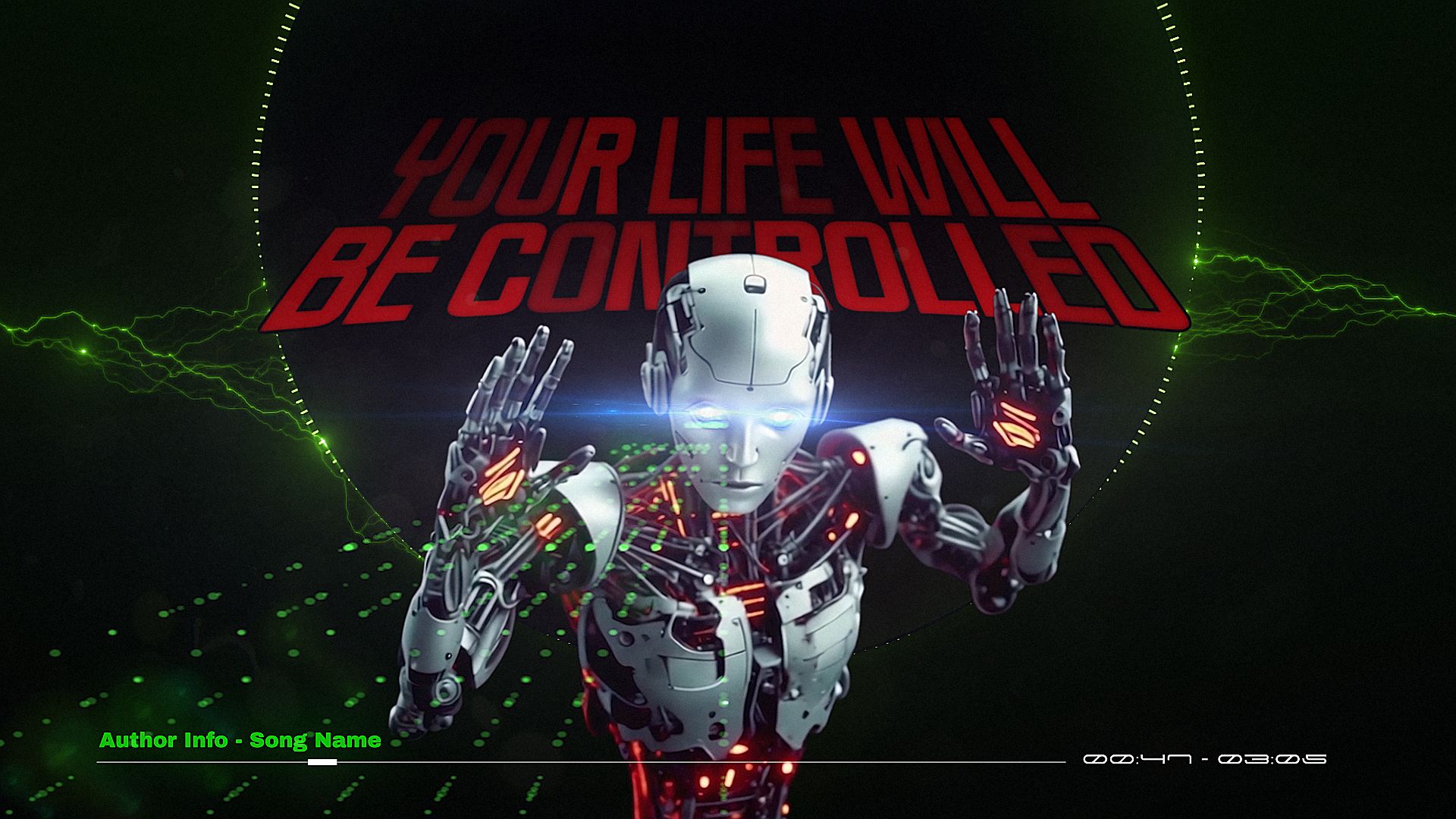 Robotic Rhythm Lyrics - AI music visualizer