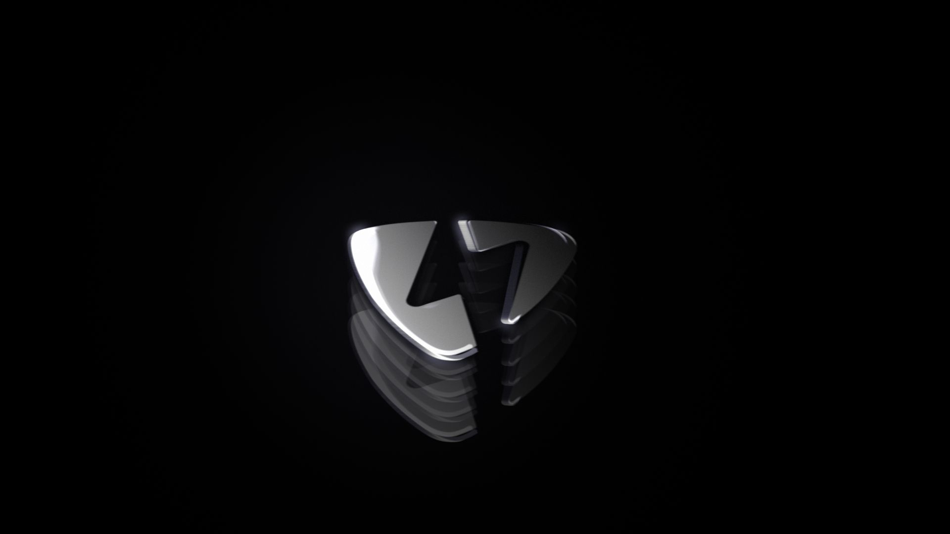 Shadow Pulse Reveal - Chrome 3D Logo Intro/Outro