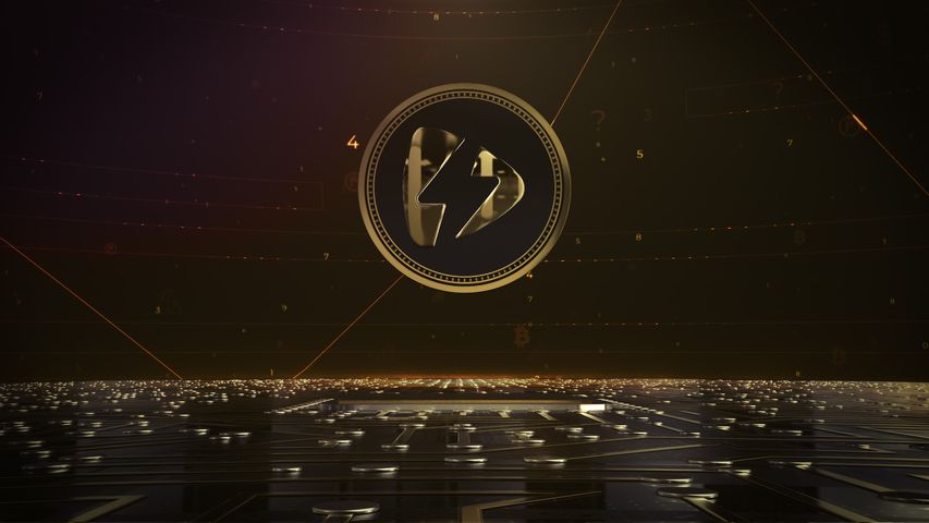 Crypto Money Logo - Gold Theme - Poster image