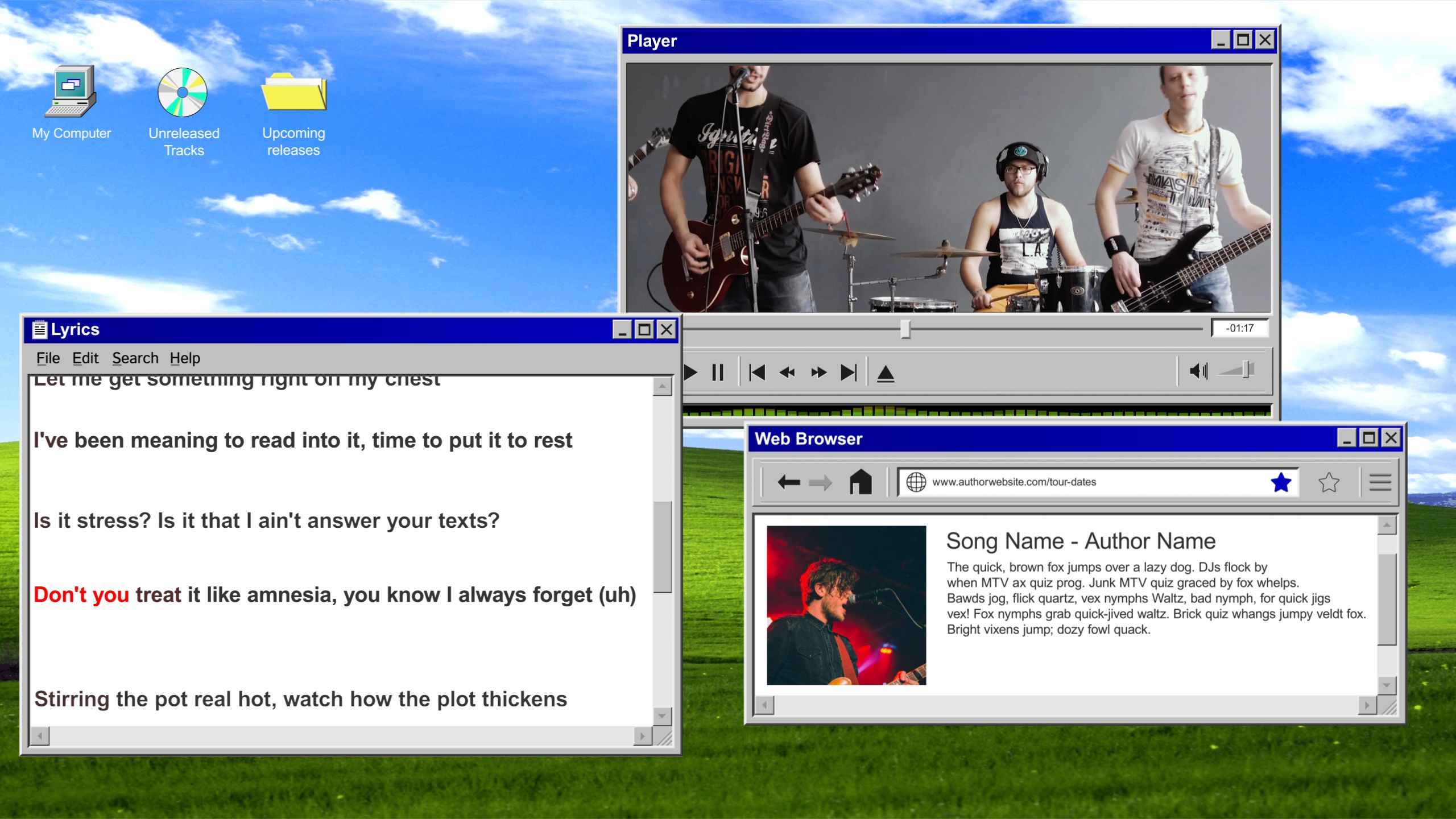 Windows XP Lyrics - Y2K Lyric Video