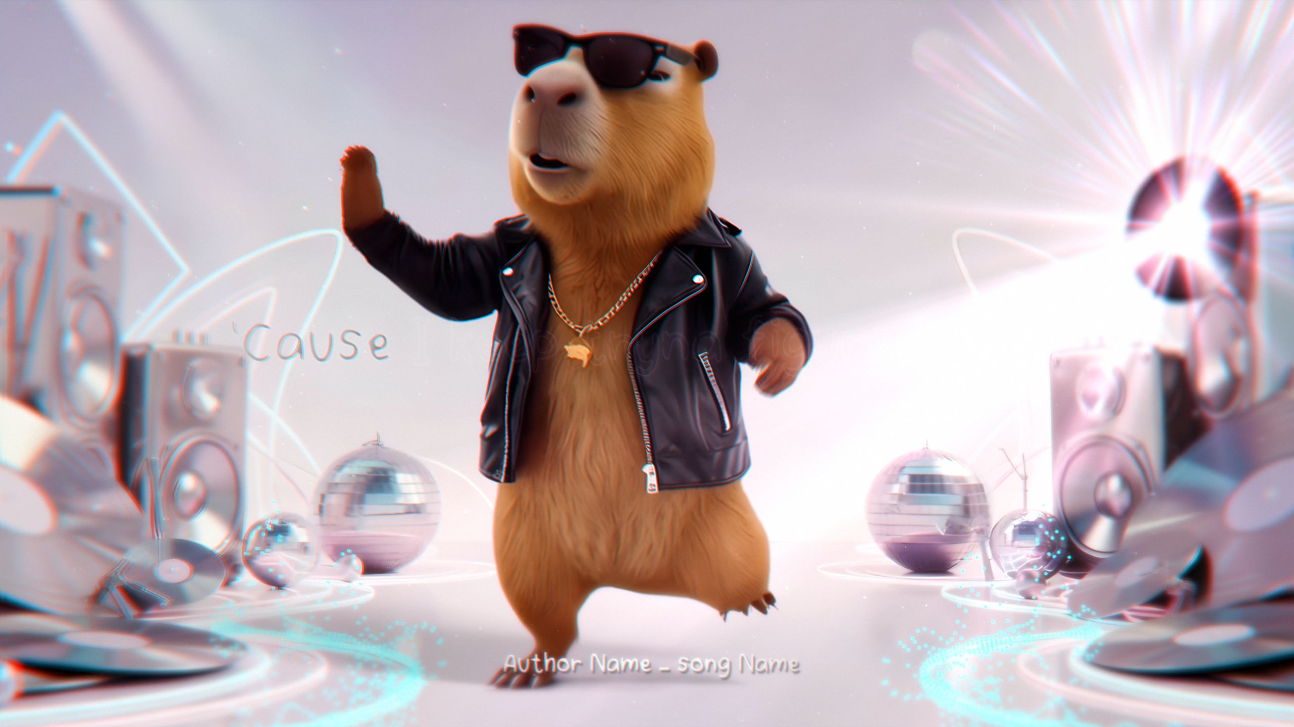 Dancing Capybara Lyrics - Lyric Visualizer