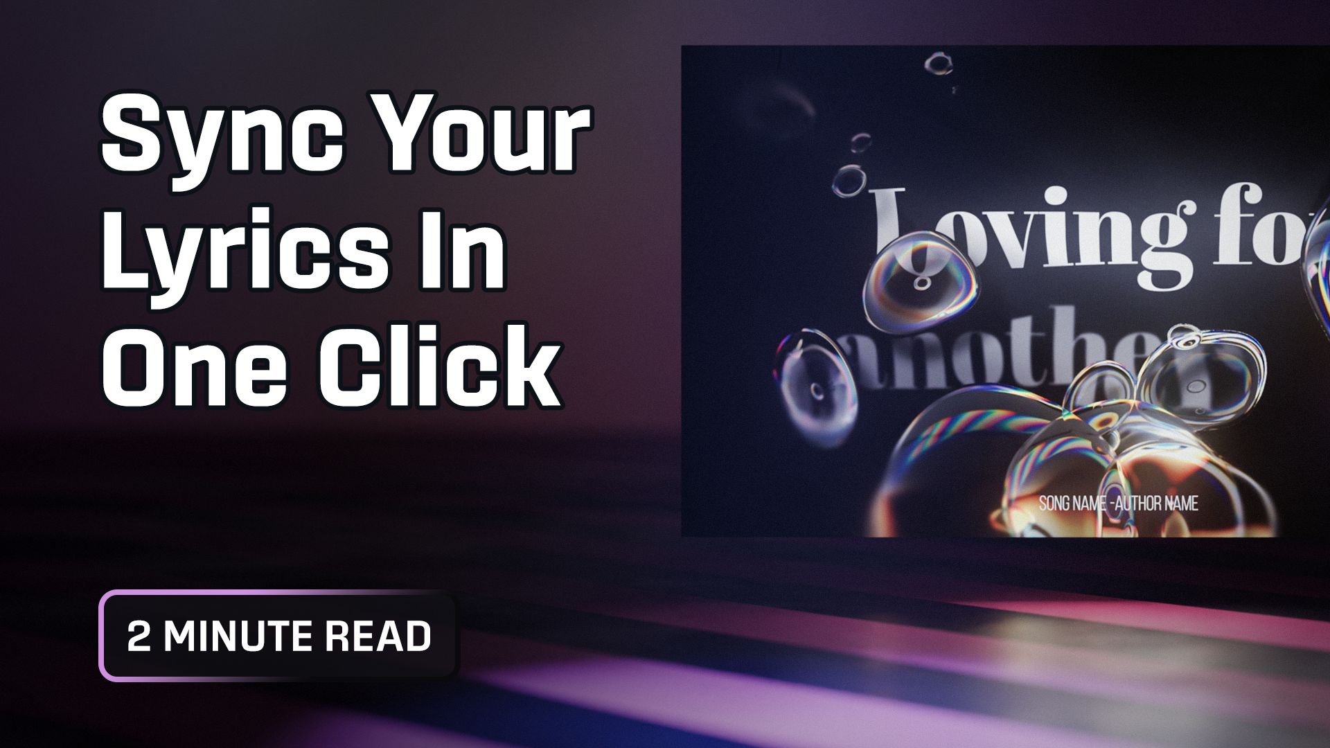 Introducing AI Lyric Video Sync: One Click to a Perfectly Timed Lyric Video