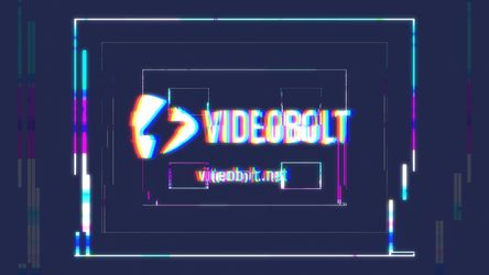 Rich Logo Glitch Dark Blue theme video