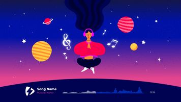 Zen Music Visualizer Space theme video