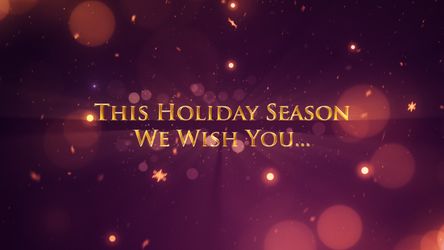 Christmas Wishes Purple & Gold theme video