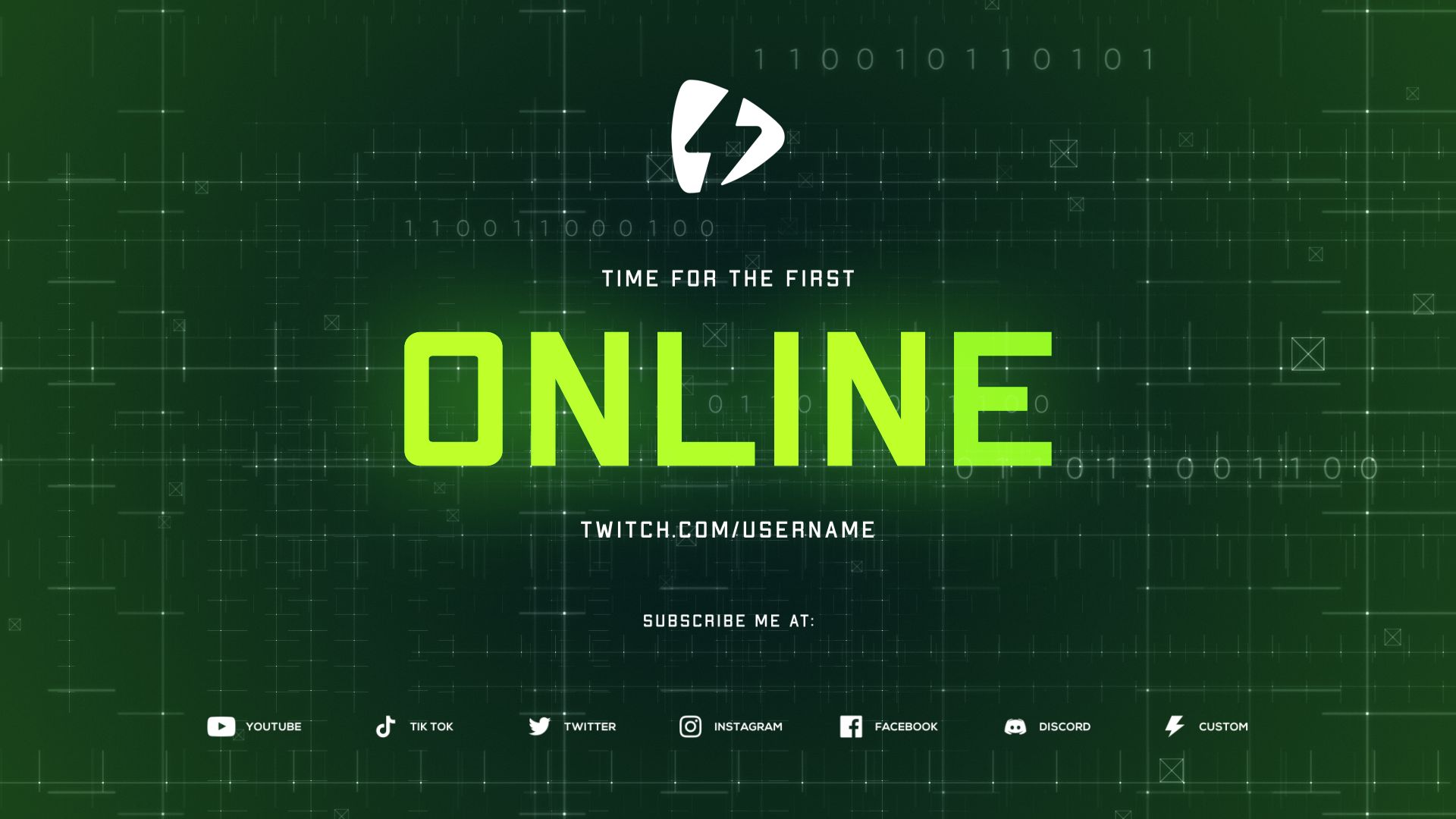 Digital Grid Stream Screen - Futuristic HUD