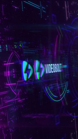 High Tech Logo Reveal - Vertical - Purple - Poster image