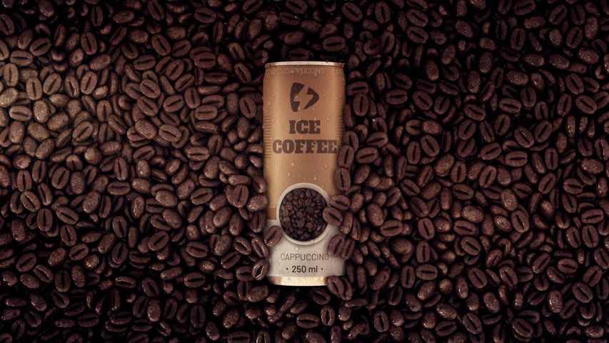 Moody Ice Coffee Ad - Horizontal - Original - Poster image