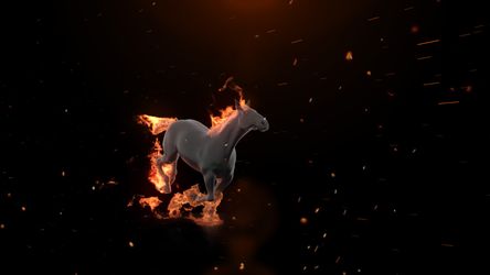 Flaming Horse Logo Reveal Original theme video