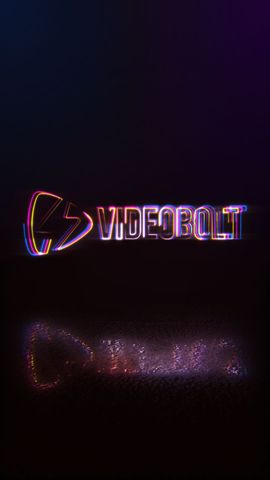 Neon Glitch Logo - Vertical - Original - Poster image
