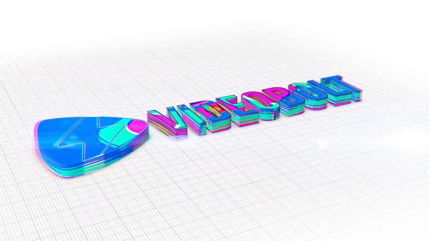 Clean Colorful 3D Extrusion Logo - Original - Poster image