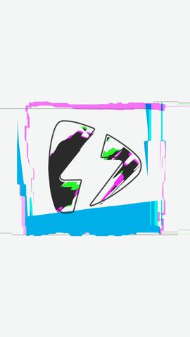 Glitch Art Logo - Vertical - Original - Poster image