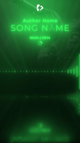 Glow Beat Viz - Vertical - Green - Poster image