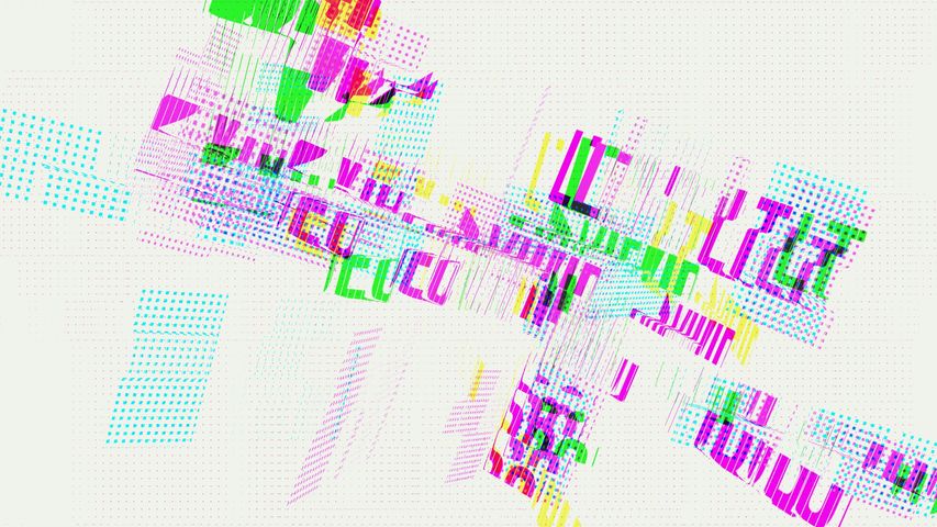Colorful Glitch Assembly - Original - Poster image