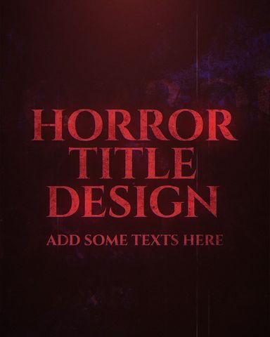 Horror Title - Post - Original - Poster image