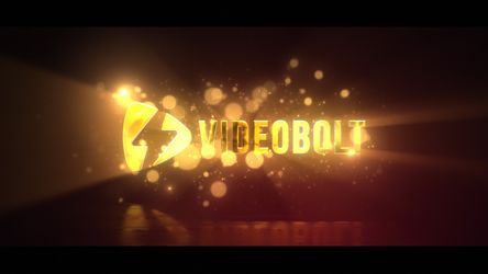 Luxury Particles & Reflection Golden Logo theme video