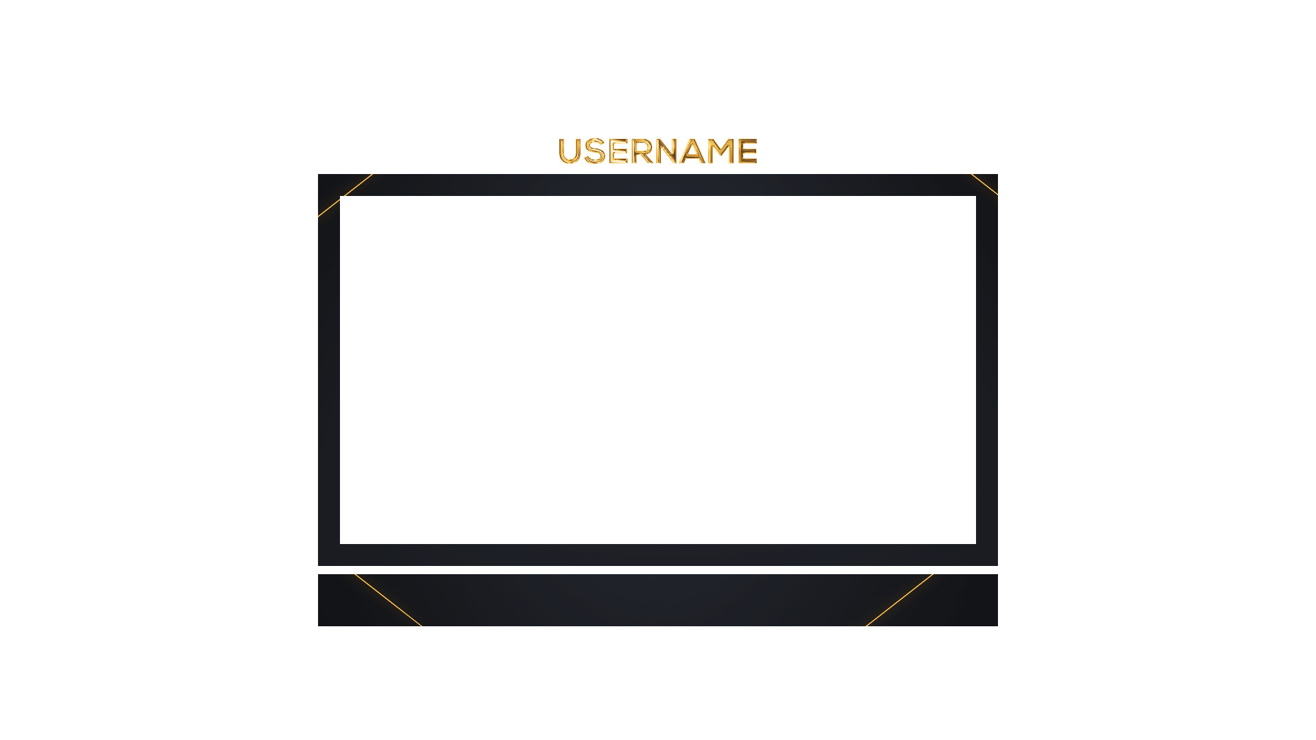 Golden Webcam Overlay - Luxury stream frame