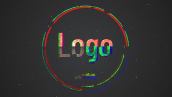 Simple Glitch Logo - Horizontal Original theme video