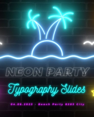 Neon Retro Typography 2 - Post - Original - Poster image