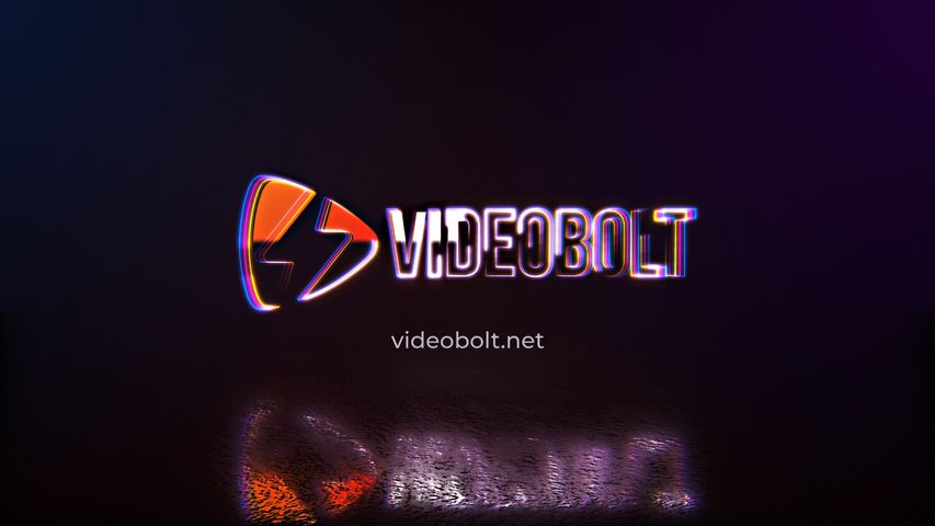 Neon Glitch Logo - Horizontal - Original - Poster image