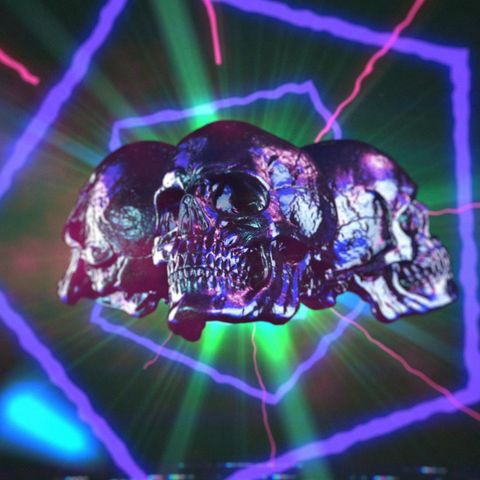 Dance Of The Metallic Skulls - Square - Original - Poster image