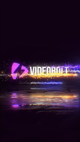 Fast Particles Logo Reveal - Vertical - Purple Logo - Poster image