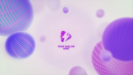 Soft Spheres Logo Reveal HORIZONTAL Original theme video
