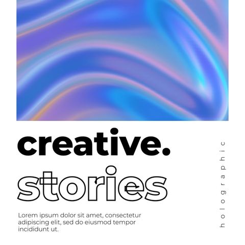 Holographic Stories 1- Square - Original - Poster image