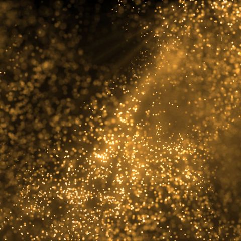 Gold Dust Particles Background - Square - Original - Poster image