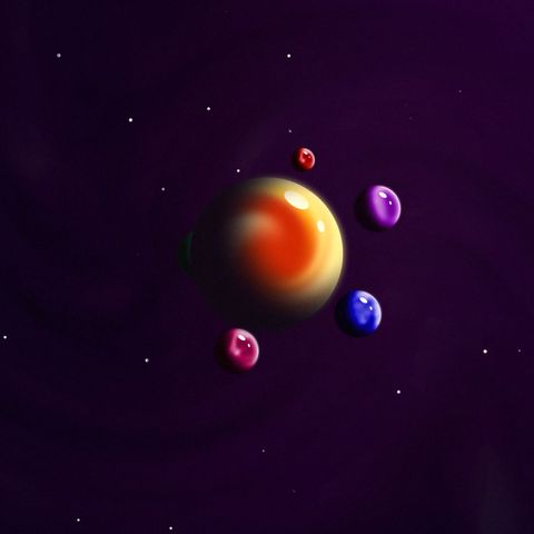 Gradient Cosmos Background - Square - Theme 1 - Poster image