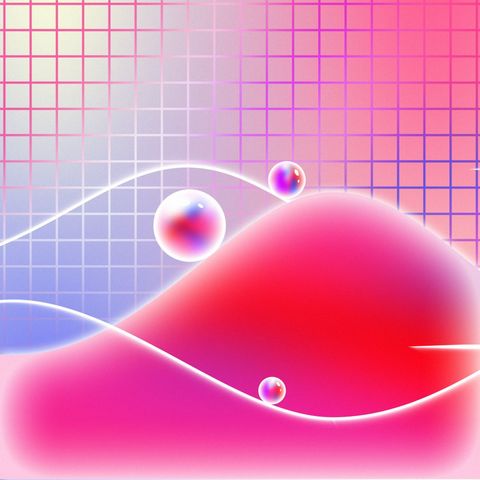 Dynamic Gradient Spheres Background - Square - Radiant Static - Poster image