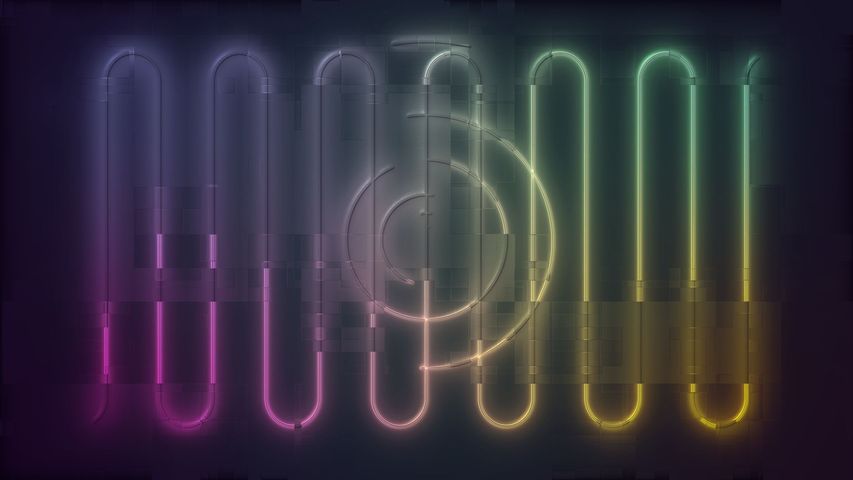 Neon Glass Background - Original - Poster image