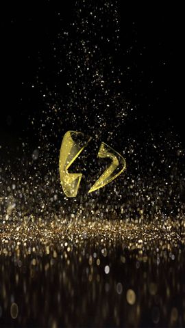 Golden Glitter Reveal - Vertical - Original - Poster image