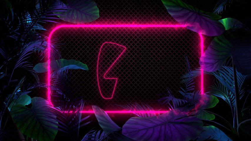 Tropical Neon Background - Original - Poster image