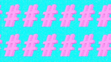 Pink and Blue Hashtag