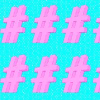 Pink and Blue Hashtag