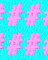 Pink and Blue Hashtag