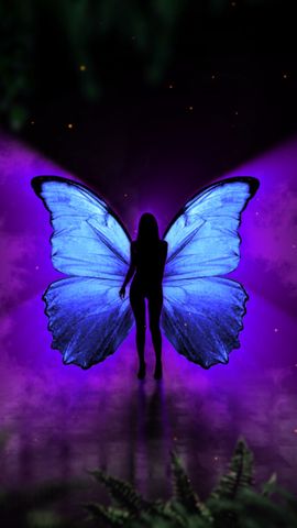 Magical Butterfly Background - Vertical - Original - Poster image